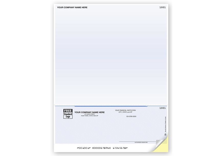 Product image for Laser Bottom Payroll Check, 7.5" Voucher - Item# DLB368