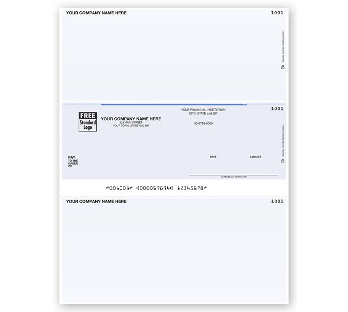 Business Checks - Laser Middle Multi-Purpose Check - DLM103 by Deluxe ...