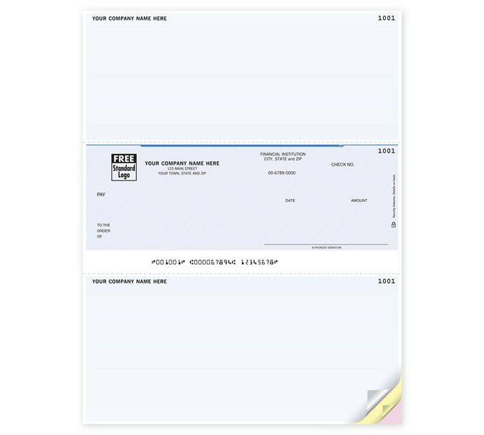 Business Checks - Laser Middle Multi-purpose Check - Dlm104 By Deluxe 