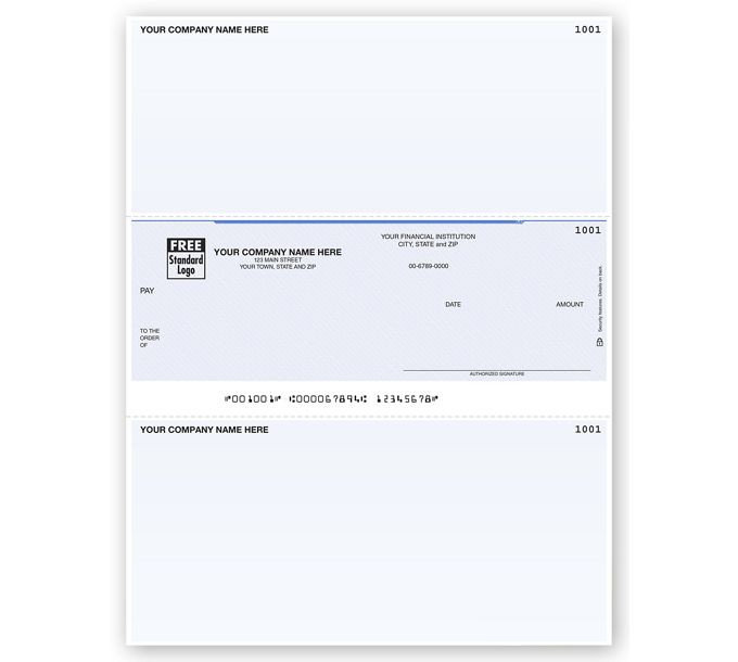 Business Checks - Laser Middle Multi-purpose Check - Dlm122 By Deluxe 