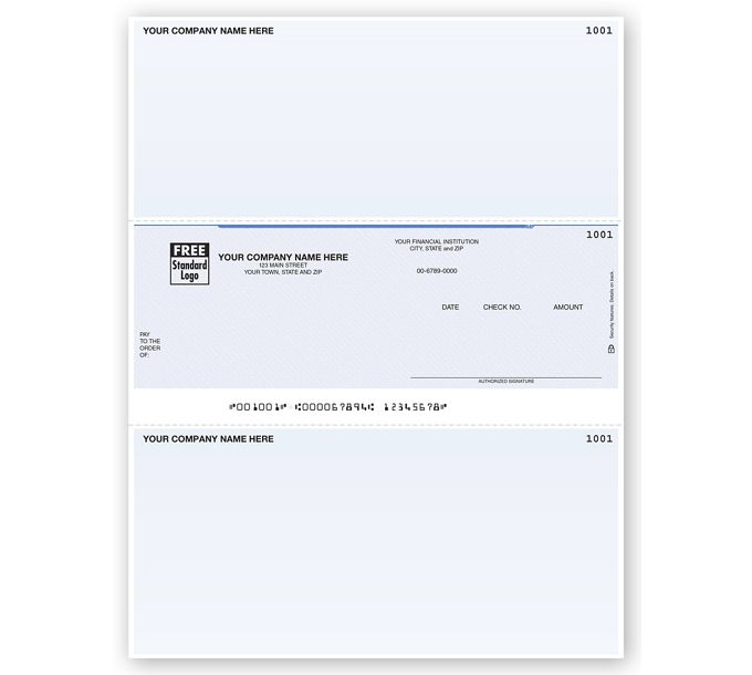 Business Checks - Laser Middle Multi-Purpose Check - DLM147 by Deluxe ...