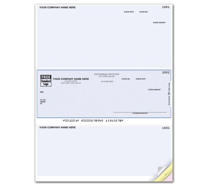 Business Checks - Laser Middle Trust Check - DLM150 by Deluxe | Deluxe.com