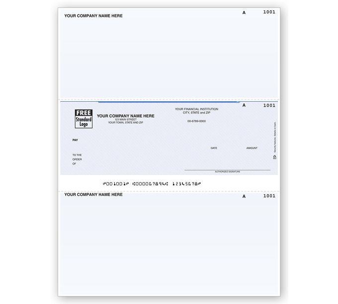 Business Checks - Laser Middle Multi-Purpose Check - DLM169 by Deluxe ...