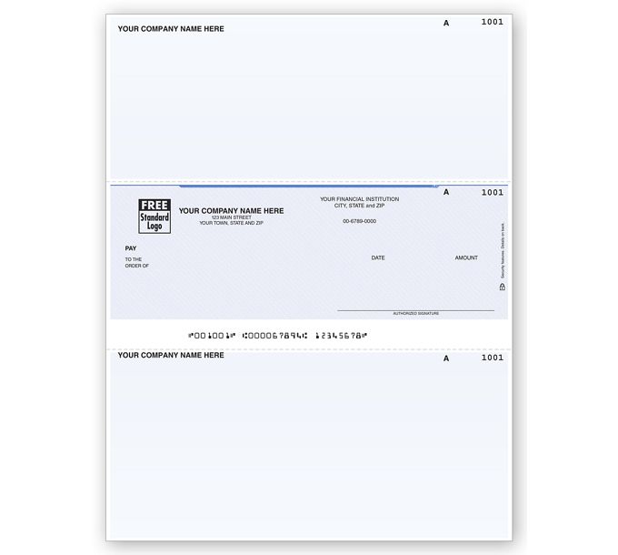 Business Checks - Laser Middle Multi-Purpose Check - DLM171 by Deluxe ...