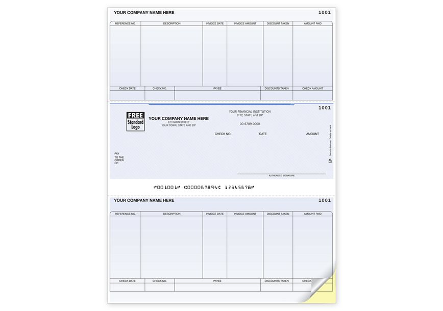Product image for Laser Middle Accounts Payable Check - Item# DLM206