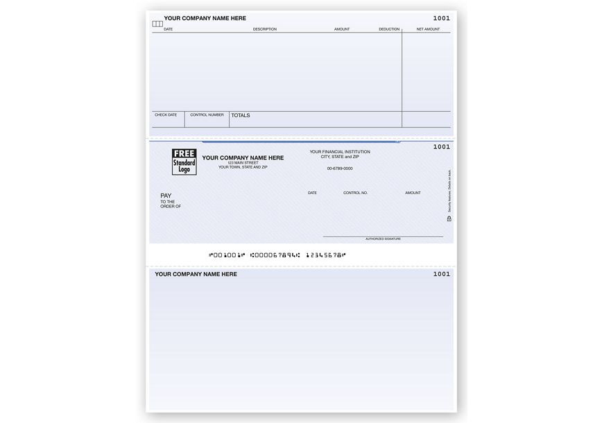 Product image for Laser Middle Accounts Payable Check - Item# DLM215
