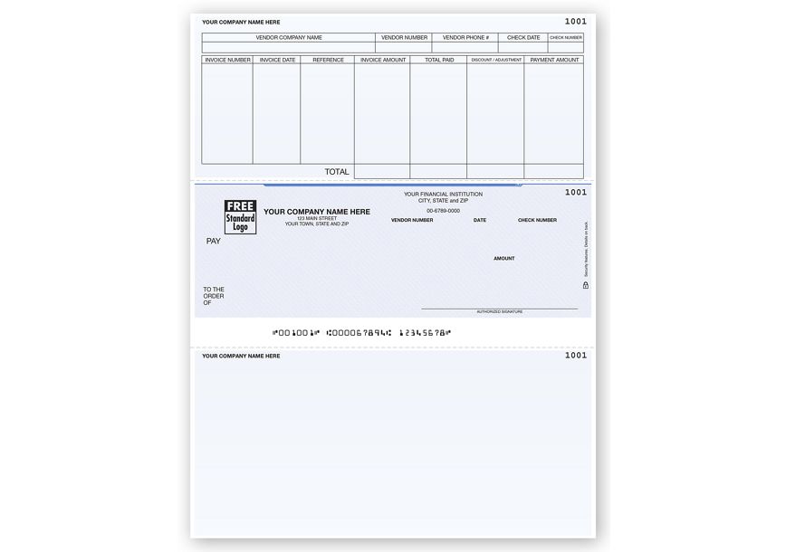 Product image for Laser Middle Accounts Payable Check - Item# DLM221
