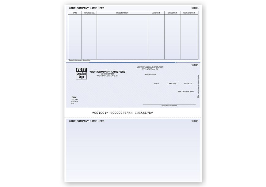 Product image for Laser Middle Accounts Payable Check - Item# DLM225