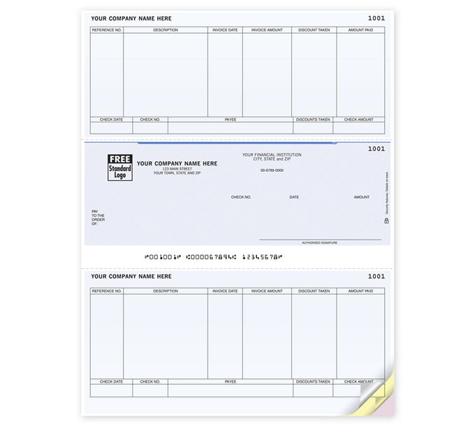 Laser Middle Accounts Payable Check (DLM226) - Printed by Deluxe ...