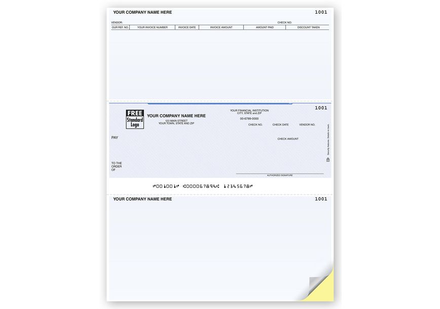 Product image for Laser Middle Accounts Payable Check - Item# DLM232