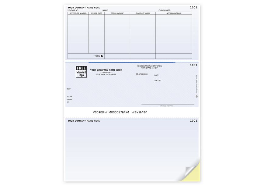 Product image for Laser Middle Checks, Accounts Payable, ACCPAC Compatible - Item# DLM255