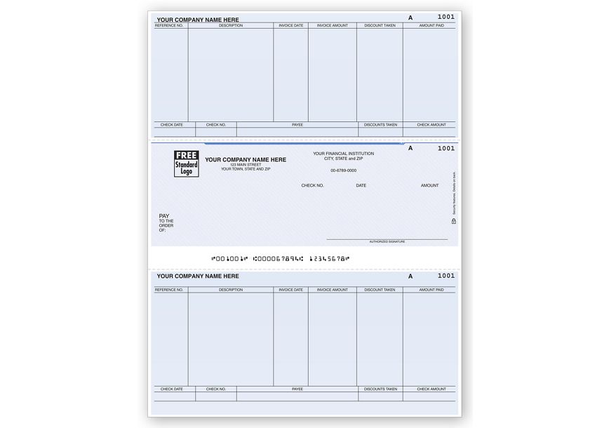 Product image for Laser Middle Accounts Payable Check - Item# DLM262