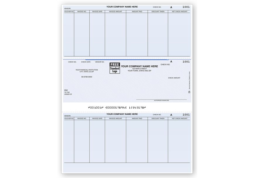 Product image for Laser Middle Accounts Payable Check - Item# DLM268