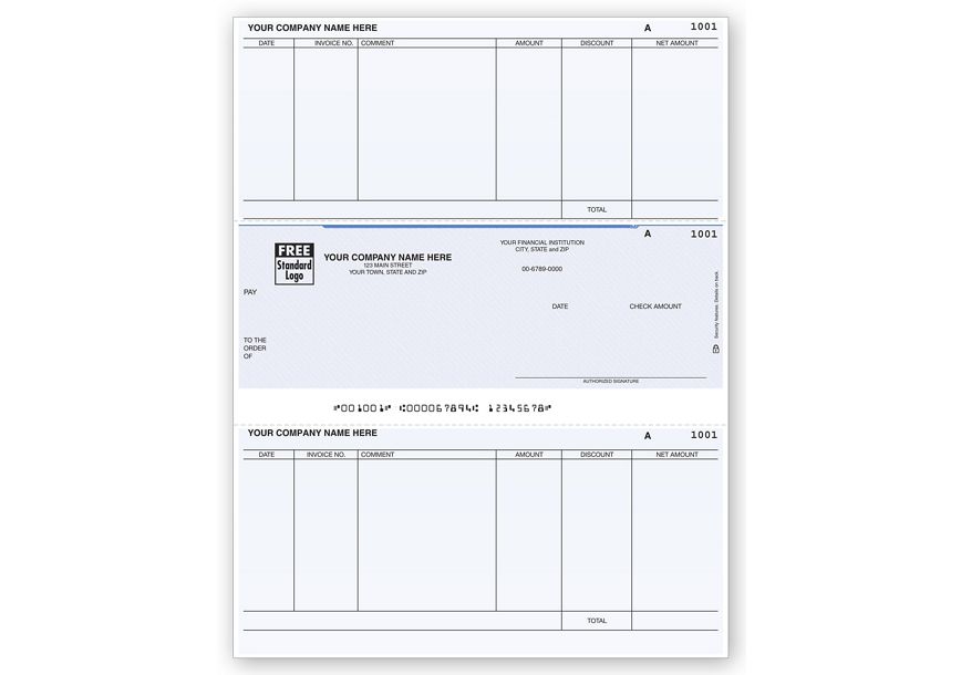 Product image for Laser Middle Accounts Payable Check - Item# DLM272