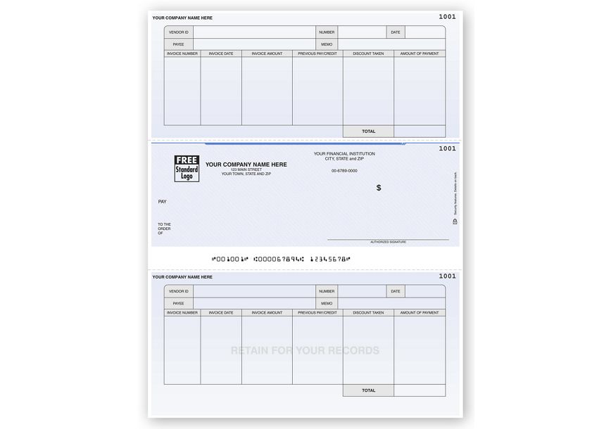 Product image for Laser Middle Accounts Payable Check - Item# DLM276