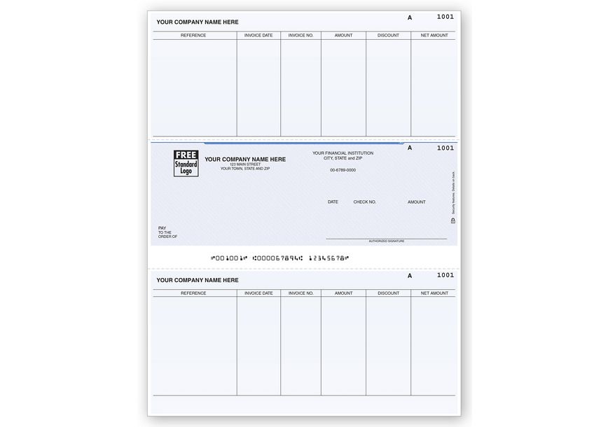Product image for Laser Middle Accounts Payable Check - Item# DLM280
