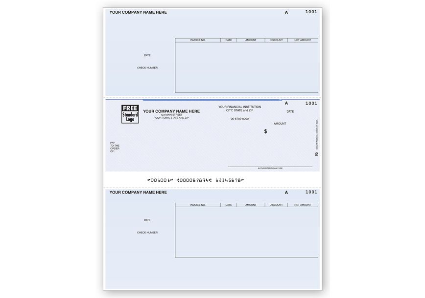 Product image for Laser Middle Accounts Payable Check - Item# DLM286