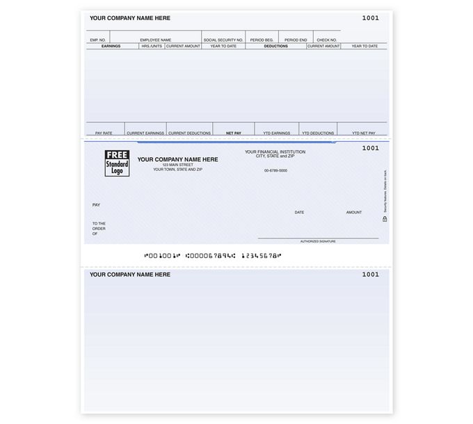 Business Checks - Custom Printed Laser Payroll Check, Compatible with ...