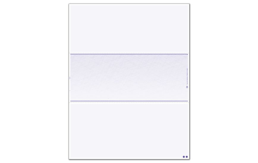 Product image for Blank Laser Checks, Middle Format - Item# DLM832_violetclassic