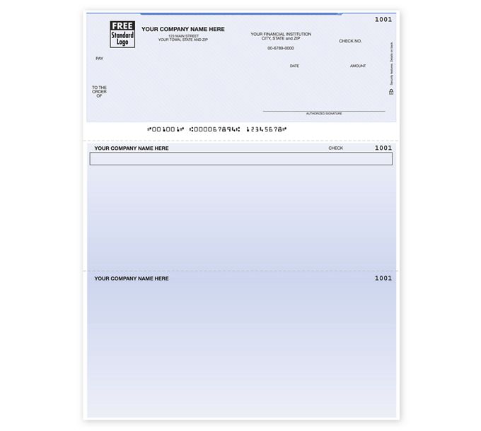 Business Checks - Custom Printed Laser Top Multi-Purpose Check - DLT115 ...