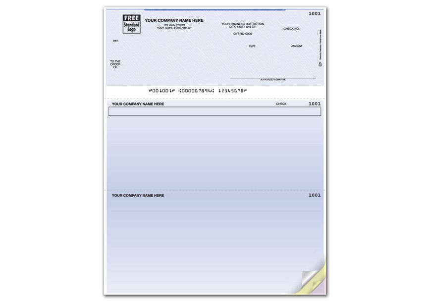 Product image for Custom Printed Laser Top Multi-Purpose Check - Item# DLT115