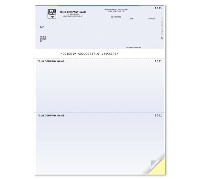 Business Checks Custom Printed Laser Top Check, Compatible with