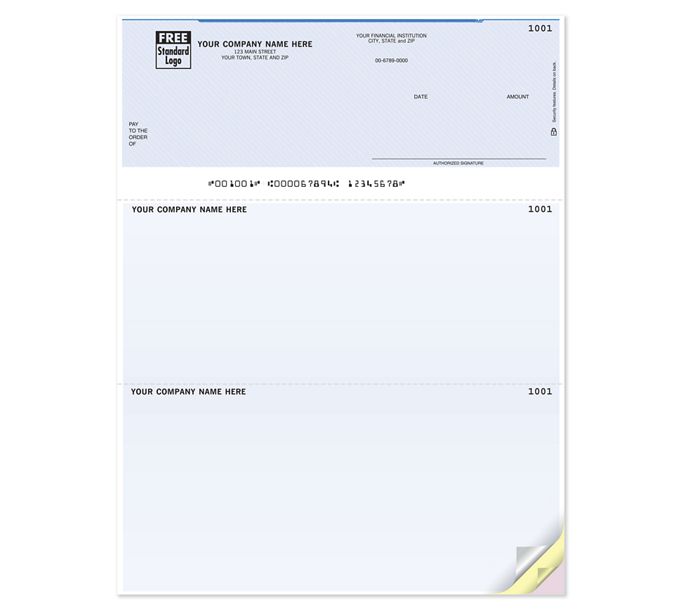 Laser Top Multi-Purpose Check (DLT147) - Custom Printed Deluxe