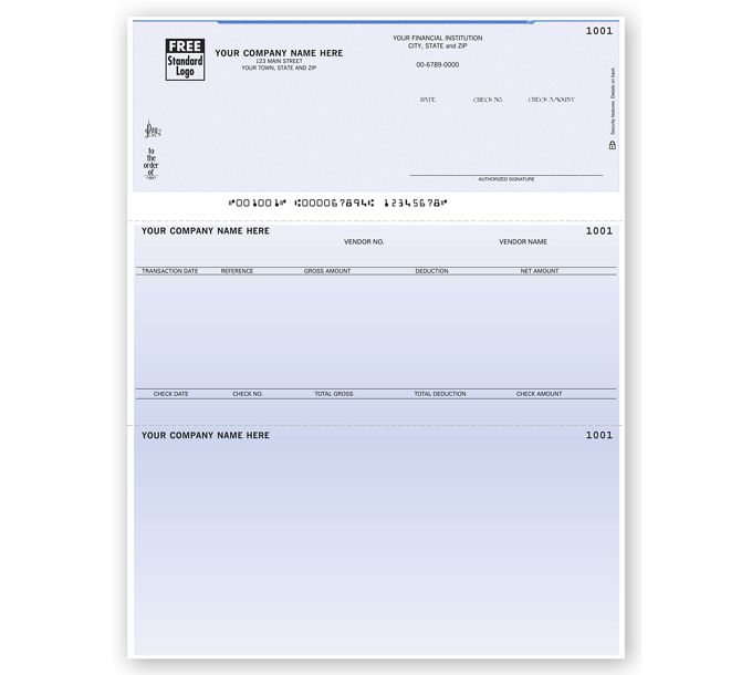 Business Checks - Laser Top Accounts Payable Check - DLT203 by Deluxe ...