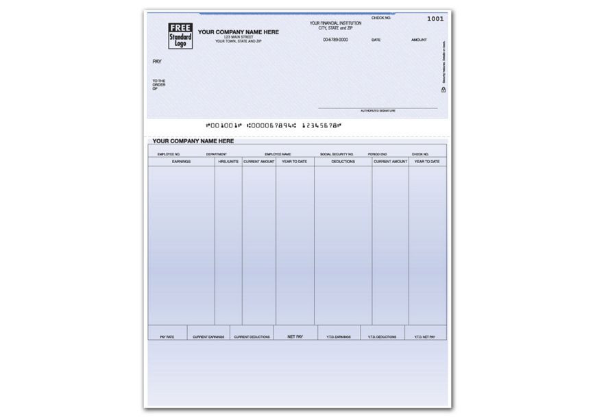 Product image for Laser Top Payroll Check 7.5 Voucher - Item# DLT312