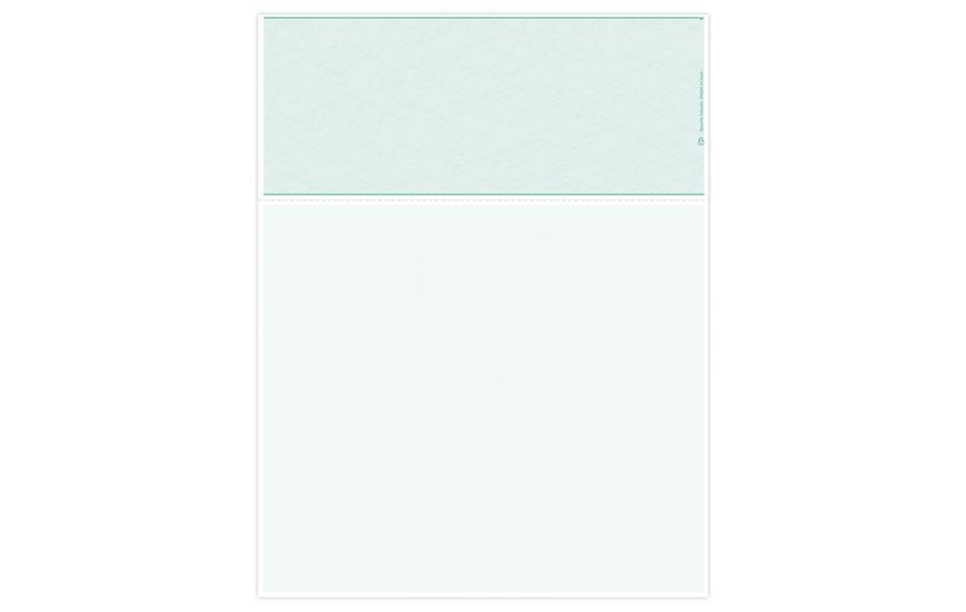 Product image for Laser Top Blank Check Stock, 7.5" Voucher - Item# DLTV820_greenclassic