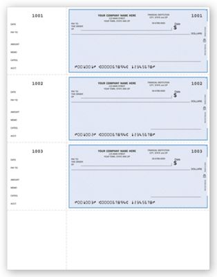 Laser Wallet Check (DLW002) - Lined - Custom Printed by Deluxe