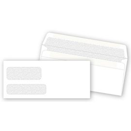 Business Envelopes - Custom Printed Double Window Envelope 6 3/16 x 3 3/4 -  91567 by Deluxe