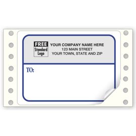 EP33C-Blue and Gray Continuous Mailing LabelEP33C