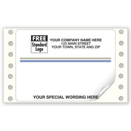 EP66C-Cont Blue Gray Stripe Mailing Label 4 x 2 7/8EP66C