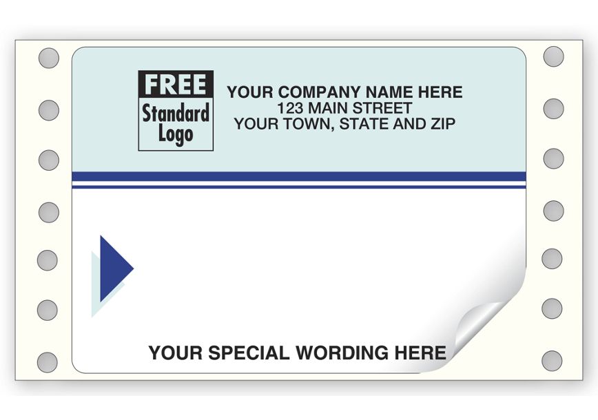 Product image for Blue Continuous Mailing Label 4 X 2 7/8 - Item# EP69C