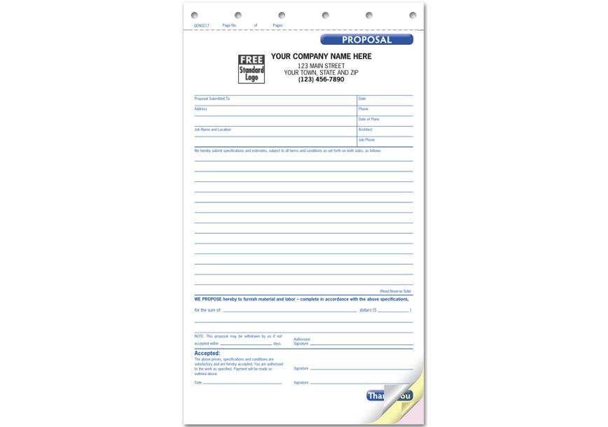 Product image for Compact Proposal, Carbonless - Item# GEN0217