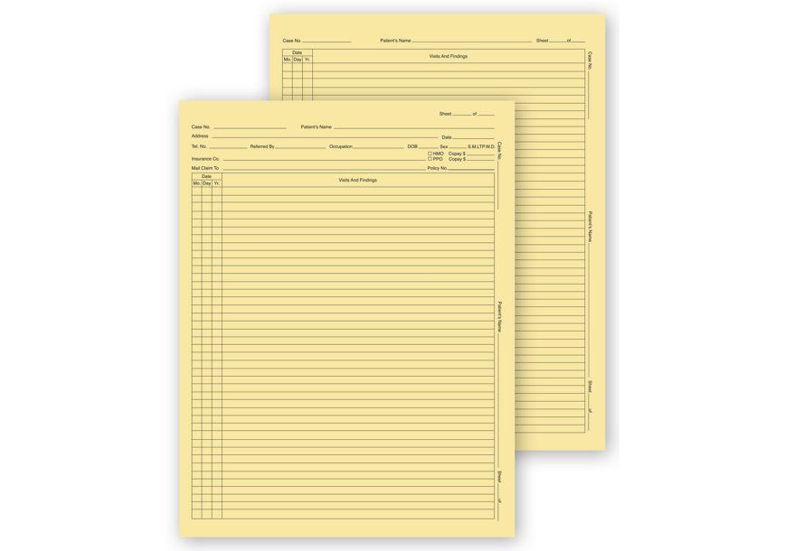 Product image for General Patient Exam Records, Letter, w/o Account Record - Item# H3561