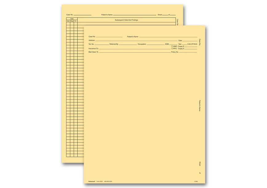 Product image for General Exam Record, Without Account Record, Letter Style - Item# H3811