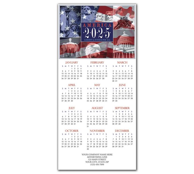 Land of Liberty Calendar Cards Deluxe