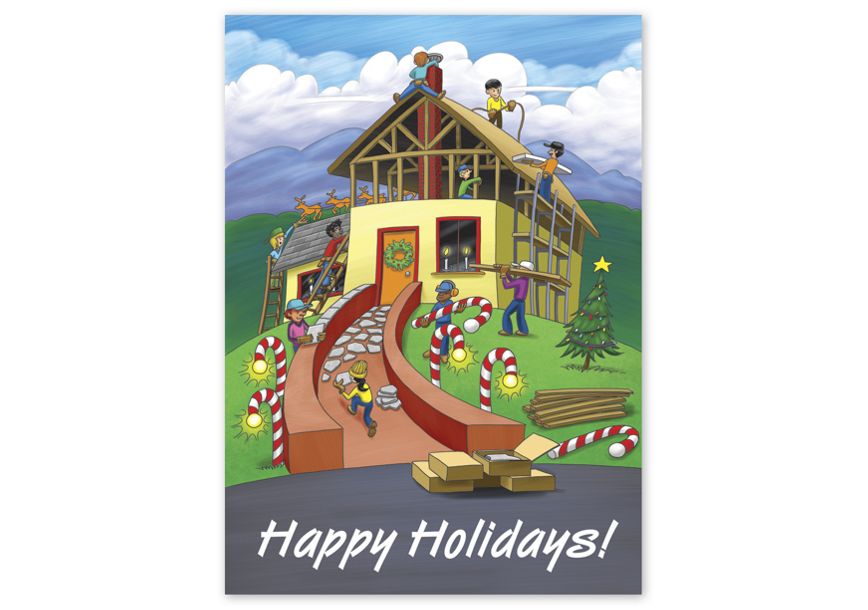 Product image for Building Holiday Joy Contractor & Builder Holiday Cards - Item# HL2511