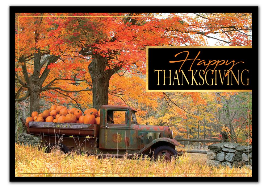 Product image for Pumpkin Pick Up Thanksgiving Cards - Item# HP02210