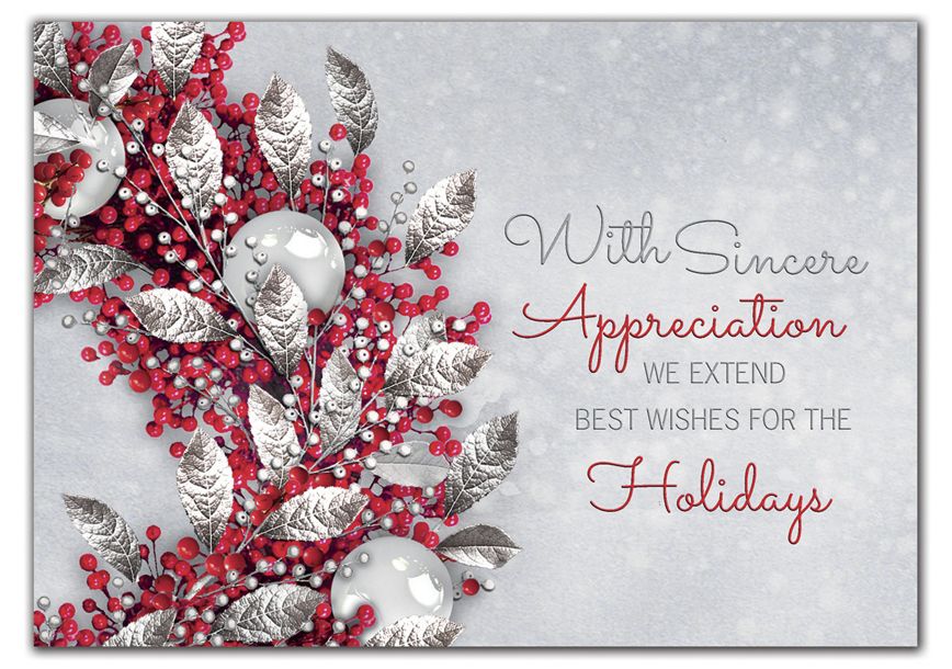 Product image for Lustrous Appreciation Holiday Cards - Item# HP02302