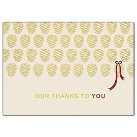 HP05355-Golden Thanks Holiday CardsHP05355