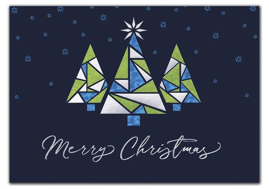 Product image for Stained-Glass Trio Christmas Cards - Item# HP05359