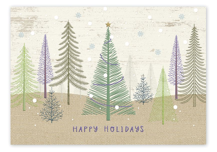 Product image for Pastel Pines Holiday Cards - Item# HP08315