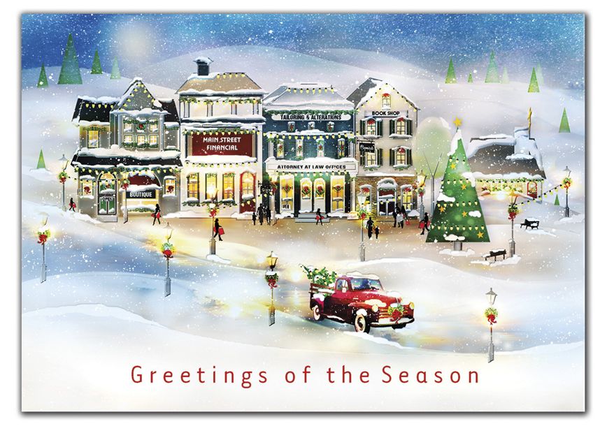 Product image for Vintage Village Holiday Cards - Item# HP09314