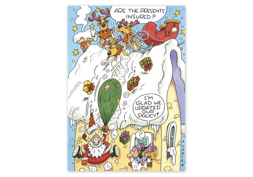 Product image for Festive Folly Insurance Christmas Cards - Item# HP14327