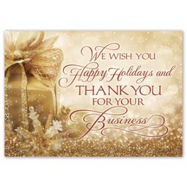 HP16309-Gold Joy Holiday CardsHP16309