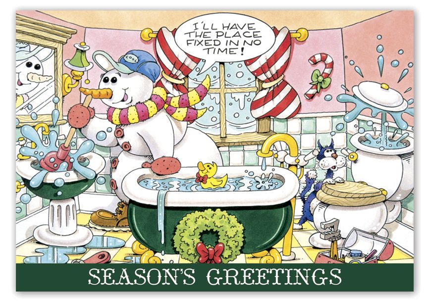 Product image for Happy Plumbing!  Holiday Cards - Item# HP16320