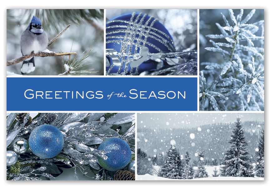 Product image for Icy Blue Wonder Holiday Postcards - Item# HPC8204